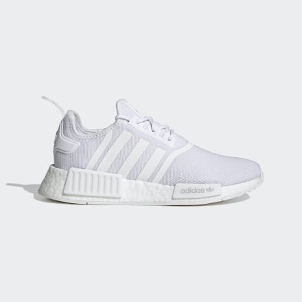 adidas NMD_R1 PrimeBlue Shoes White / Silver Metallic 6 - Women Lifestyle Trainers