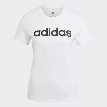 Adidas LOUNGEWEAR Essentials Slim Logo Tee White / Black M - Women Lifestyle Shirts