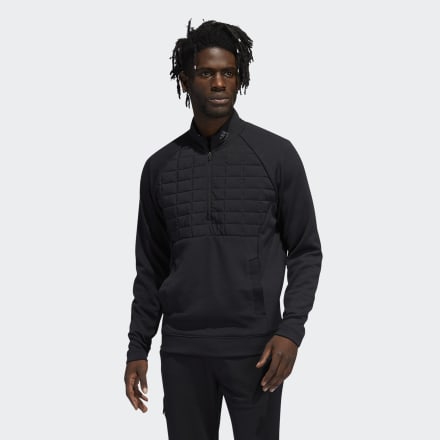 Adidas Quarter-Zip Pullover Black S - Men Golf Jackets