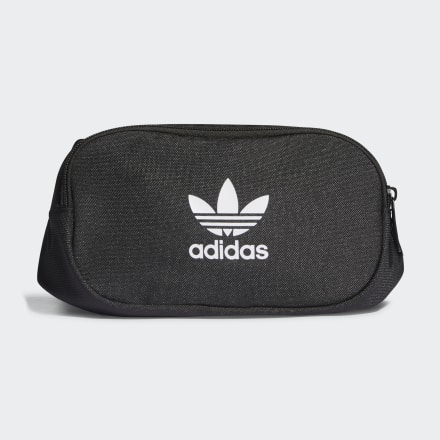 Adidas Adicolor Branded Webbing Waist Bag Black / White NS - Unisex Lifestyle Bags