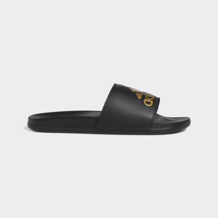 Adidas Adilette Comfort Slides Black / Gold Metallic / Black 9 - Unisex Swimming Sandals & Thongs