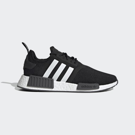 Adidas NMD_R1 PrimeBlue Shoes Black / White / Grey Five 4 - Men Lifestyle Trainers