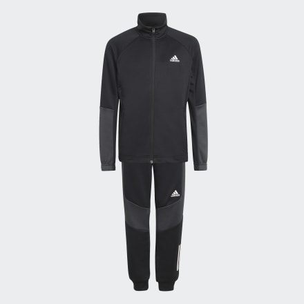 adidas XFG AEROREADY Track Suit Black / Carbon / White 11-12 - Kids Training Tracksuits