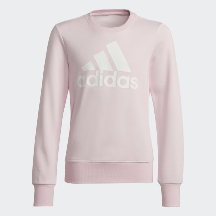 adidas Essentials Sweatshirt Pink / White 14-15 - Kids Lifestyle Shirts,Sweatshirts