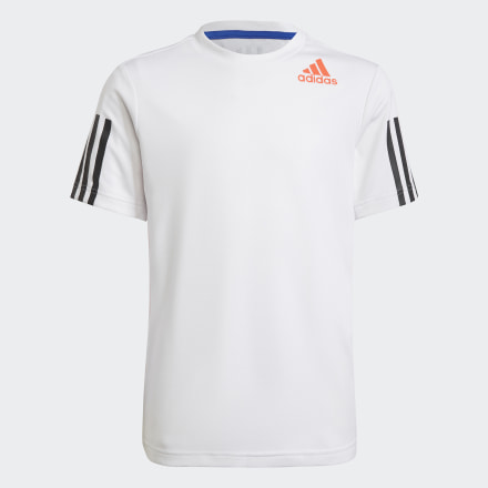 adidas HEAT.RDY Sport Tee White / Black / Vivid Red 7-8Y - Kids Training Shirts