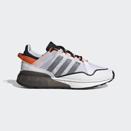 Adidas ZX 2K Boost Pure Shoes White / Grey / Orange 11 - Unisex Lifestyle Trainers