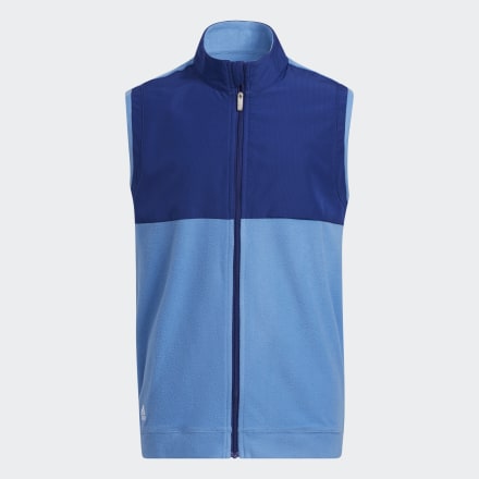adidas Fleece PrimeGreen Vest Victory Blue 11-12 - Kids Golf Jackets