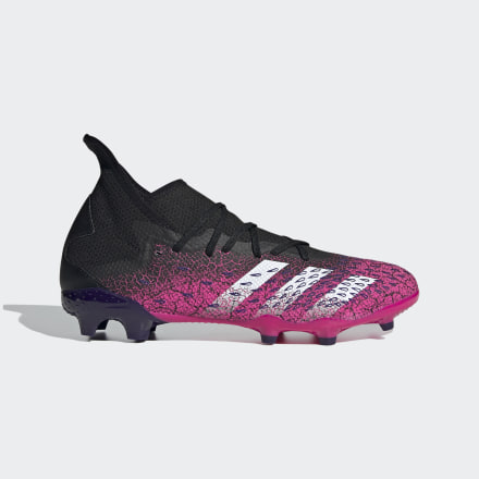 adidas PRedator Freak.3 Firm Ground Boots Black / White / Pink 10 - Unisex Football Football Boots