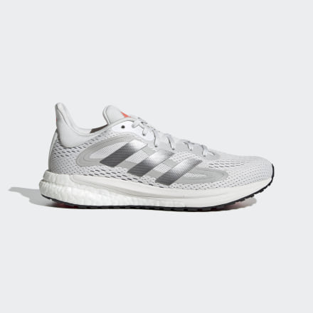 adidas SolarGlide 4 ST Shoes Crystal White / Halo Silver / Solar Red 6 - Women Running Sport Shoes,Trainers