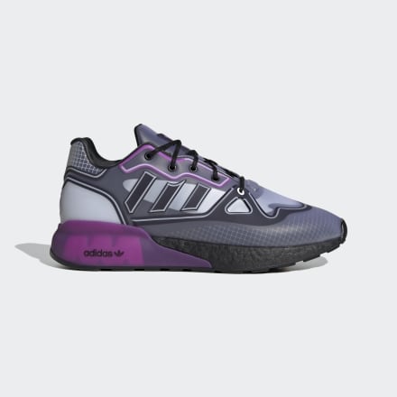 adidas ZX 2K Boost Futureshell Shoes Black / White / Ultra Purple 8.5 - Unisex Lifestyle Trainers