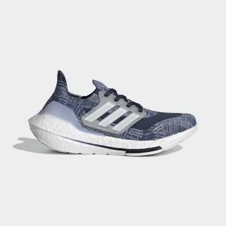 adidas Ultraboost 21 PrimeBlue Shoes Crew Blue / White / Crew Navy 5 - Kids Running Trainers