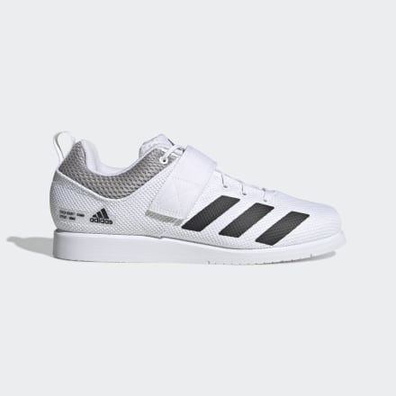 Adidas Powerlift 5 Weightlifting Shoes White / Black / Grey 6 - Unisex Weightlifting Trainers