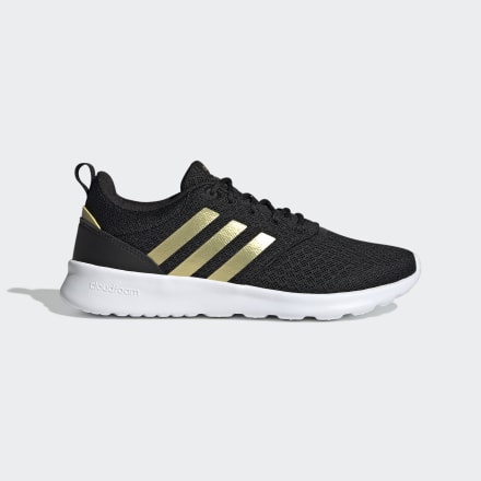 adidas QT Racer 2.0 Shoes Black / Gold Metallic / White 6 - Women Running,Lifestyle Sport Shoes,Trainers