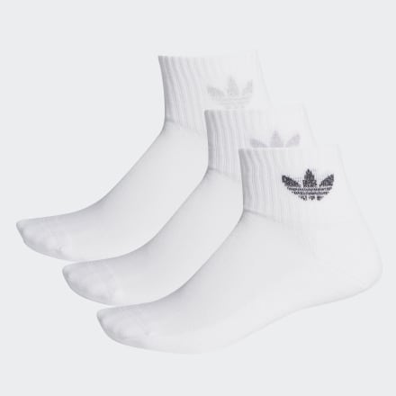 

Meias Mid-cut Ankle 3 Pares Mulher  adidas, Branco