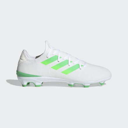 adidas Gamemode Knit Firm-Ground Boots White / Semi Screaming Green / Core White 8.5 - Unisex Football Football Boots,Sport Shoes