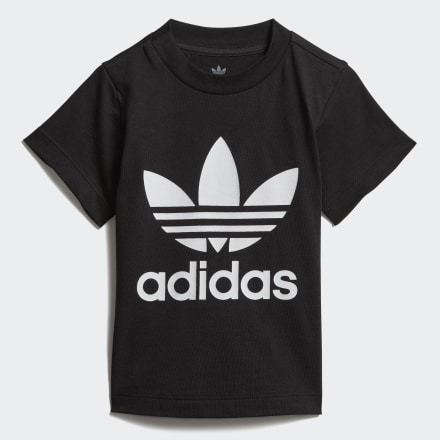 adidas Trefoil Tee Black / White 912M - Kids Lifestyle Shirts
