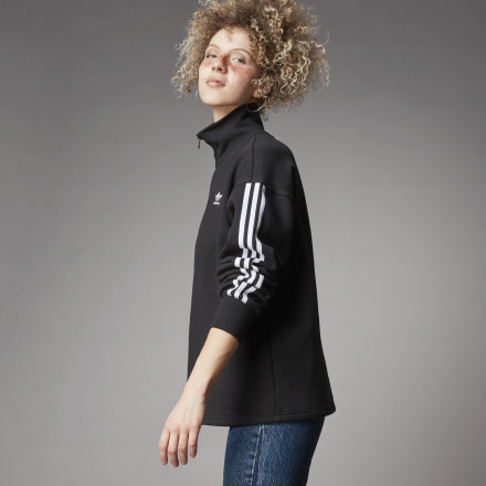 adidas Adicolor Classics Half-Zip Sweatshirtâ Black 6 - Women Lifestyle Shirts,Sweatshirts