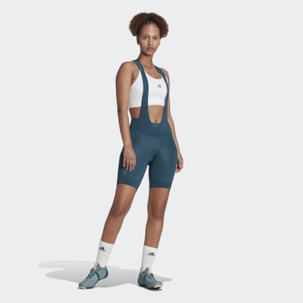Adidas The Parley Padded Cycling Bib Shorts Utility Green L - Women Cycling Bib Shorts & Bib Tights