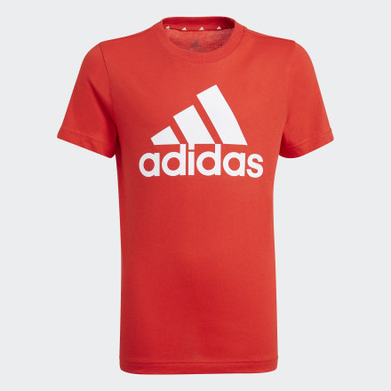 Adidas Essentials Tee Vivid Red / White 3-4Y - Kids Lifestyle Shirts