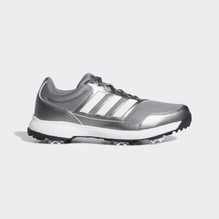 Adidas Tech Response 2.0 Golf Shoes Iron Metallic / White / Scarlet 7 - Men Golf Trainers