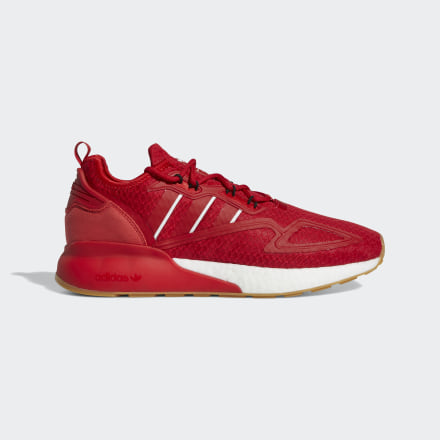 adidas ZX 2K Boost Shoes Scarlet / Scarlet / White 7.5 - Men Lifestyle Trainers