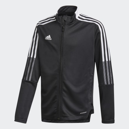 adidas Tiro 21 Track Jacket Black 11-12 - Kids Football Jackets,Tracksuits