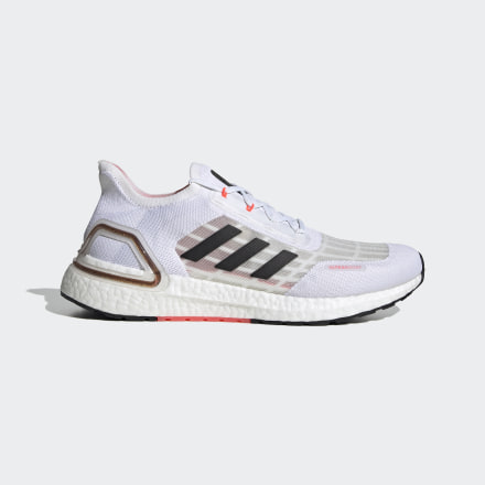adidas Ultraboost SUMMER.RDY Shoes White / Black / Signal Pink 10 - Unisex Running Trainers