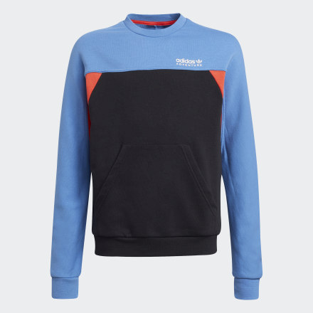 adidas adidas Adventure Crew Sweatshirt Focus Blue / Black 8-9Y - Kids Lifestyle Shirts,Sweatshirts