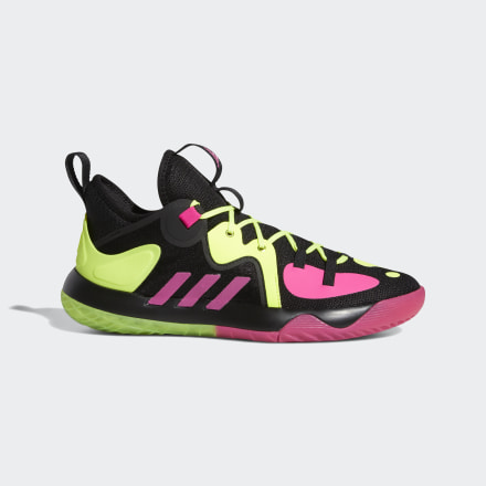 Adidas Harden Stepback 2.0 Shoes Black / Pink / Team Solar Yellow 11.5 - Unisex Basketball Sport Shoes,Trainers