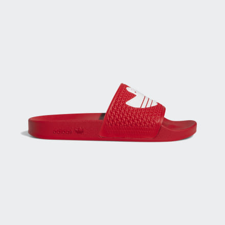 Adidas Shmoofoil Slides Scarlet / White / Scarlet 7 - Men Lifestyle Sandals & Thongs