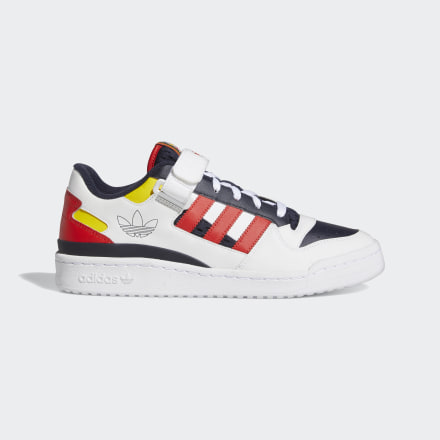 adidas Forum Low Shoes White / Ink / Red 12 - Men Lifestyle Trainers