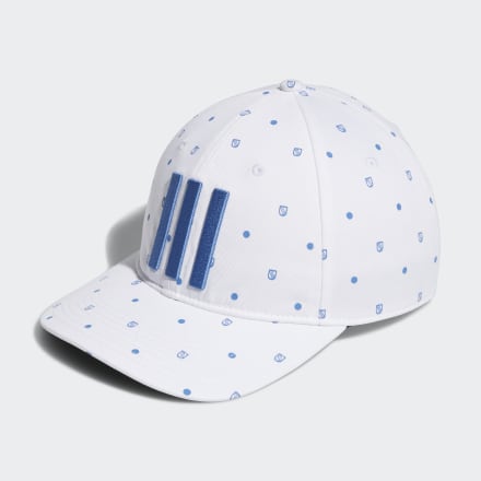 adidas Allover Print Shield Cap White OSFM - Men Golf Headwear