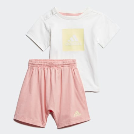 

Conjunto Logo Summer Kids  adidas, Branco