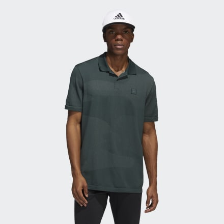 Adidas Go-To Seamless Polo Shirt Shadow Green S - Men Golf Shirts