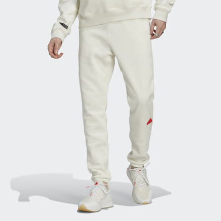adidas Fleece Pants Off White S - Men Lifestyle Pants