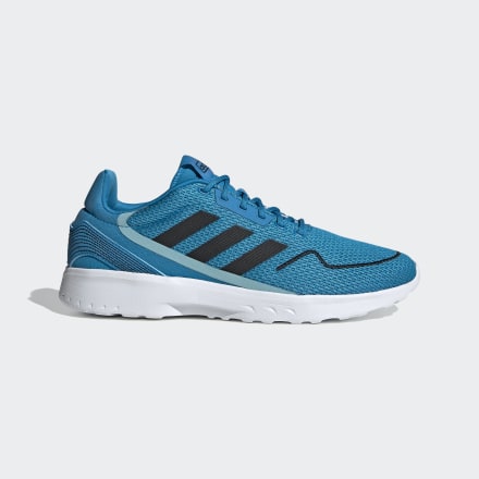 Adidas Nebzed Shoes Sharp Blue / Black / Blue 9 - Men Running,Lifestyle Trainers