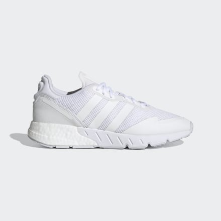 Adidas ZX 1K Boost Shoes White / White 8 - Men Lifestyle Trainers