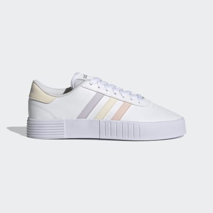 adidas Court Bold Shoes White / Wonder White / Vapour Pink 9.5 - Women Skateboarding,Lifestyle Sport Shoes,Trainers