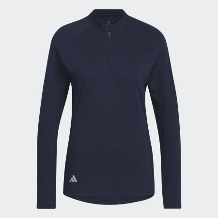 Tricou polo de golf cu mânecă lungă și fermoar 1/4