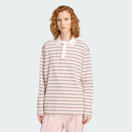 STRIPED OVZD LS POLO Shirt