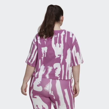 Thebe Magugu Allover Print Crop Tee (Plus Size)