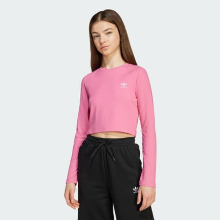 Rib Crop Long Sleeve Tee Kids