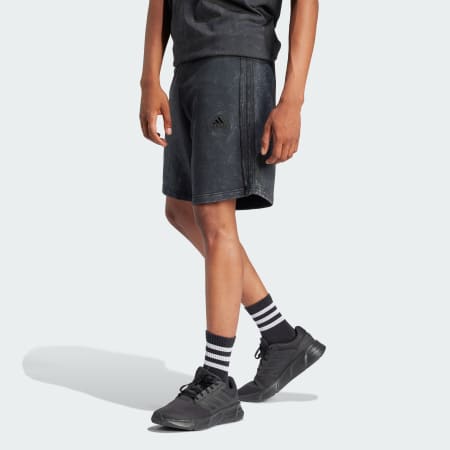 ALL SZN French Terry 3-Stripes Garment-Wash Shorts