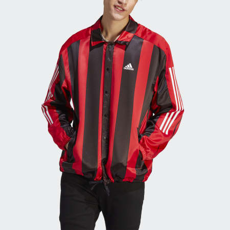 Black and 2025 red adidas jacket