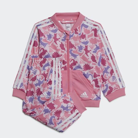 بدلة رياضية Dino Camo Allover Print Shiny Polyester