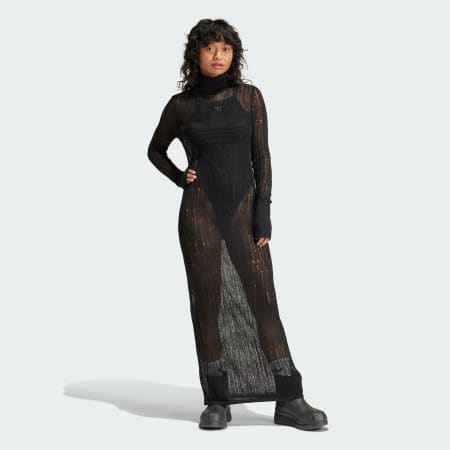 KNIT TRFL DRESS