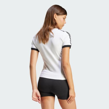 Tricou slim cu decolteu în V și 3 dungi