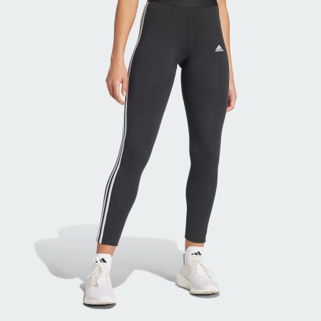 Adidas Women Essential 3 Stripes Leggings Black GL0723 Size Small