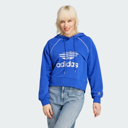 Adidas cropped hoodie blush green best sale