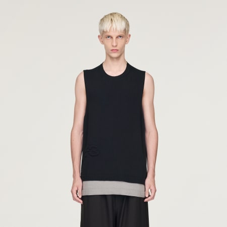 Pleteni prsluk s logotipom Y-3